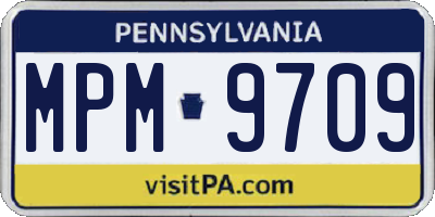 PA license plate MPM9709