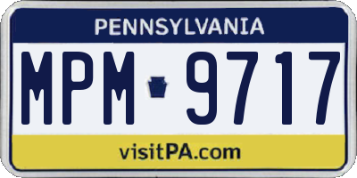 PA license plate MPM9717
