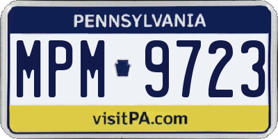 PA license plate MPM9723