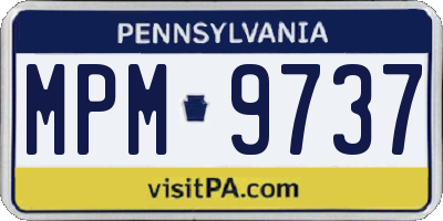PA license plate MPM9737