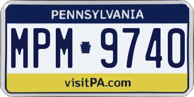 PA license plate MPM9740