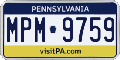PA license plate MPM9759