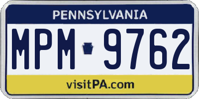 PA license plate MPM9762