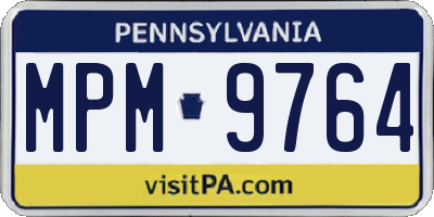PA license plate MPM9764
