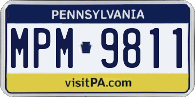 PA license plate MPM9811