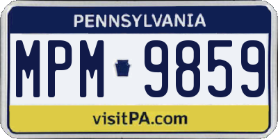 PA license plate MPM9859