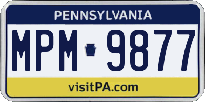 PA license plate MPM9877