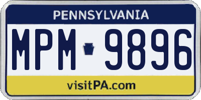 PA license plate MPM9896