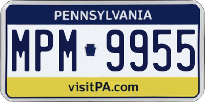 PA license plate MPM9955