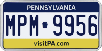 PA license plate MPM9956
