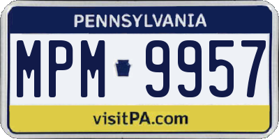PA license plate MPM9957