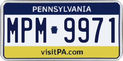 PA license plate MPM9971
