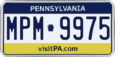 PA license plate MPM9975