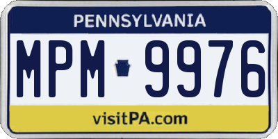 PA license plate MPM9976