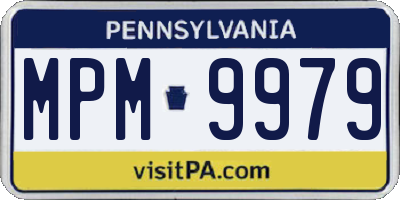 PA license plate MPM9979