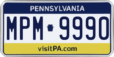 PA license plate MPM9990