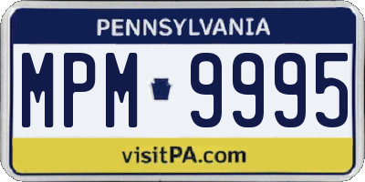 PA license plate MPM9995