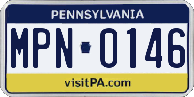 PA license plate MPN0146