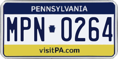 PA license plate MPN0264