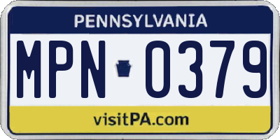 PA license plate MPN0379