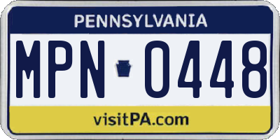 PA license plate MPN0448