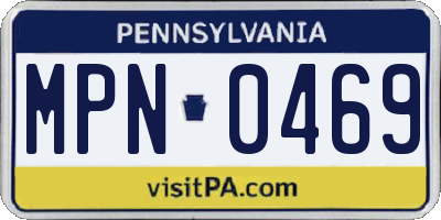 PA license plate MPN0469