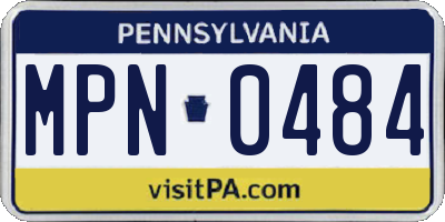 PA license plate MPN0484