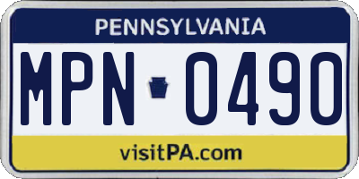 PA license plate MPN0490