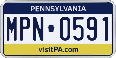 PA license plate MPN0591