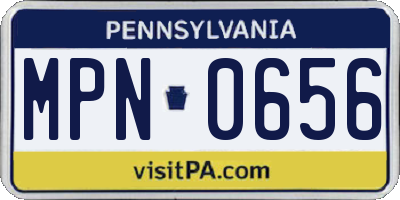 PA license plate MPN0656