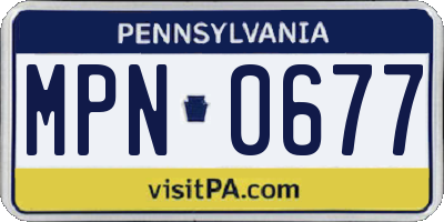 PA license plate MPN0677