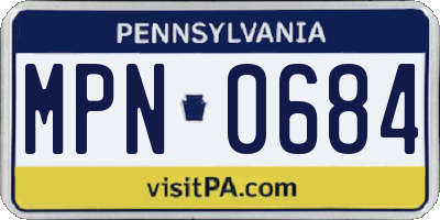 PA license plate MPN0684