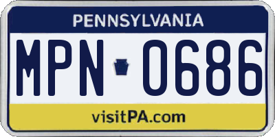 PA license plate MPN0686