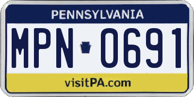 PA license plate MPN0691