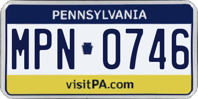 PA license plate MPN0746