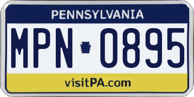 PA license plate MPN0895