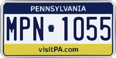PA license plate MPN1055