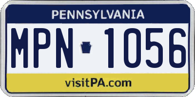 PA license plate MPN1056