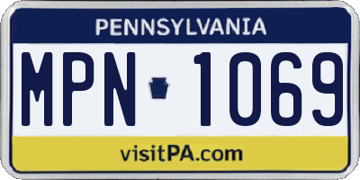 PA license plate MPN1069