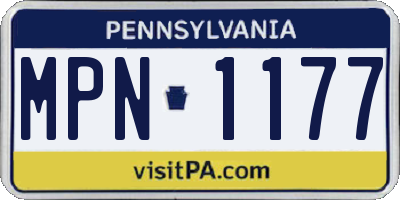 PA license plate MPN1177