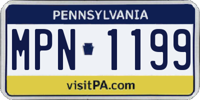 PA license plate MPN1199