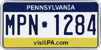 PA license plate MPN1284