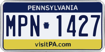 PA license plate MPN1427