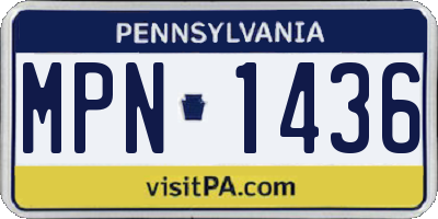 PA license plate MPN1436