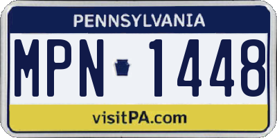 PA license plate MPN1448