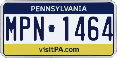 PA license plate MPN1464