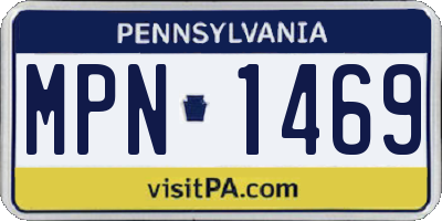 PA license plate MPN1469