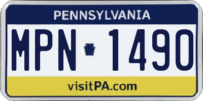 PA license plate MPN1490