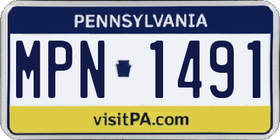 PA license plate MPN1491