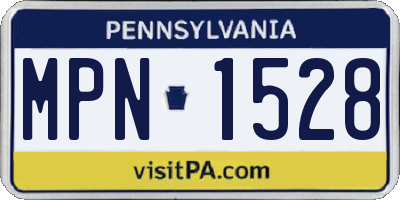 PA license plate MPN1528